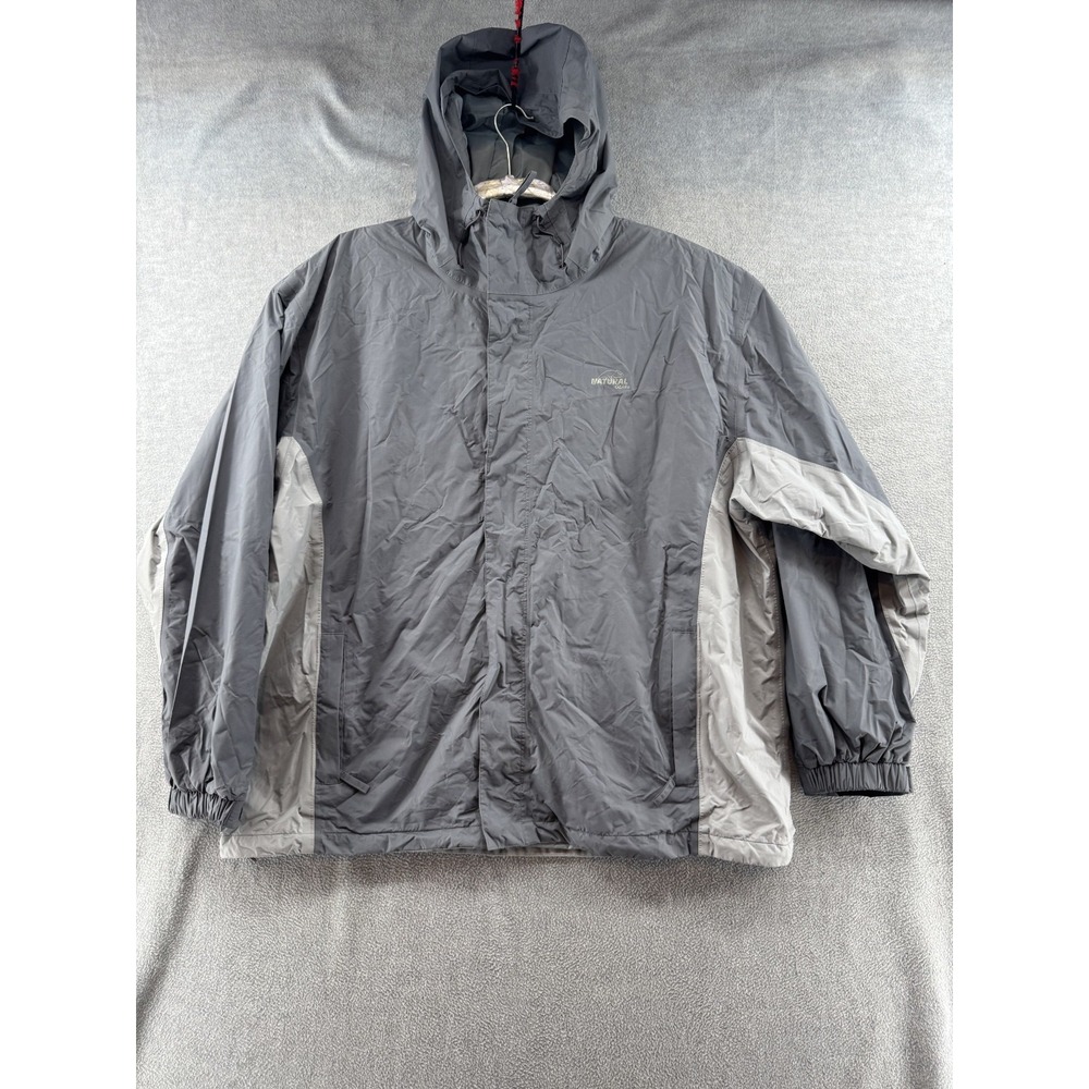 Natural Gear Jacket Full Zip Gray Mens 2XL Mesh Lined Fishing Hiking